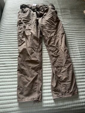 Carhartt B151 Light Brown Loose Original Fit Mens Work Pants 36x32 Worn Cargo